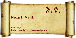 Weigl Vajk névjegykártya